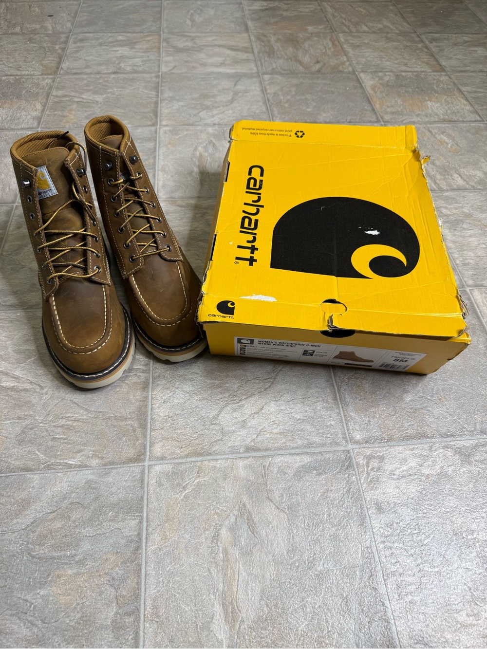 Carhartt Waterproof 6 Inch Wedge Toe Work Boot Women’s Size 8M Brown FW6225W NWT